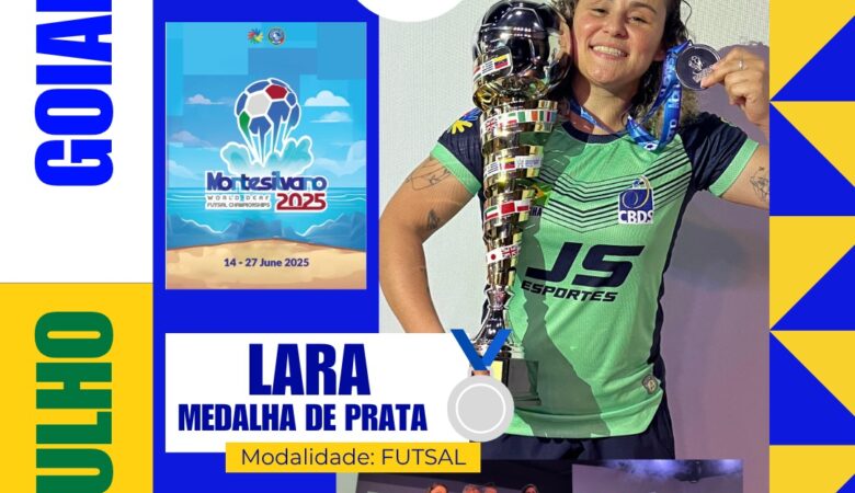 Lara Neves é vice-campeã mundial de futsal de surdos na Itália